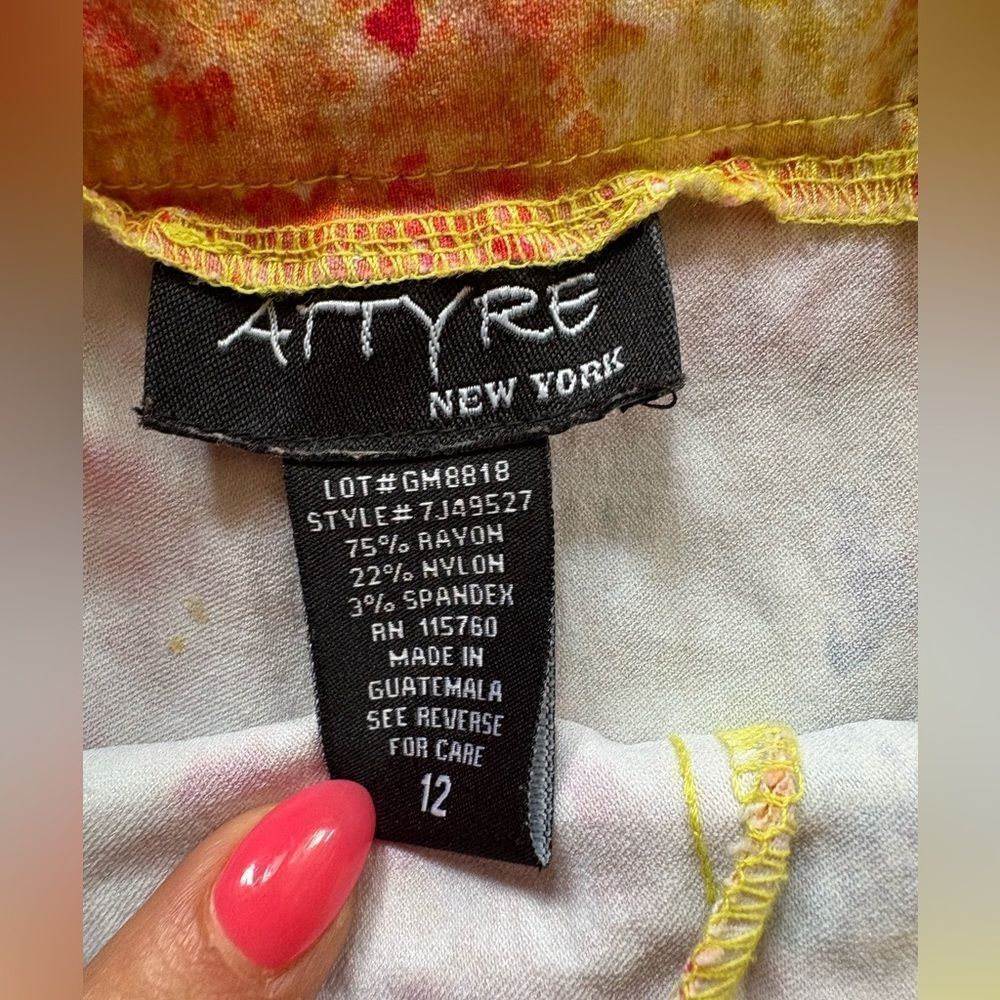 Attyre womens colorful skorts front pockets shorts inter grated stretch sz 12 - Picture 4 of 5